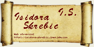 Isidora Škrebić vizit kartica